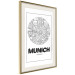 Poster Retro Munich - black and white map of the city with English texts 118443 additionalThumb 2
