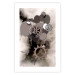 Poster Seahorse - abstract metal elements against a backdrop of light clouds 122743 additionalThumb 19