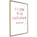 Poster Enjoy the Moment - English text with a pink motif on a white background 122943 additionalThumb 12