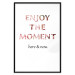 Poster Enjoy the Moment - English text with a pink motif on a white background 122943 additionalThumb 18
