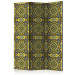 Folding Screen Malachite Mosaic (3-piece) - colorful ethnic Zen-style pattern 124043