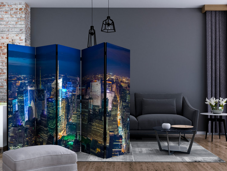 Room Divider Manhattan - Night II (5-piece) - New York City district after dark 124243 additionalImage 4