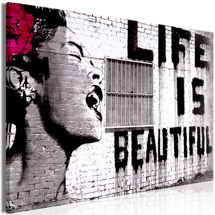 Large canvas print Banksy: Life is Beautiful [Large Format] 125543 additionalImage 2