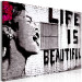 Large canvas print Banksy: Life is Beautiful [Large Format] 125543 additionalThumb 2