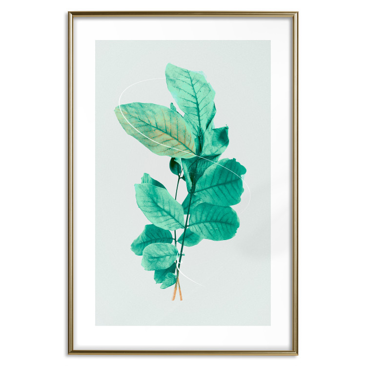 Wall Poster Mint Grace - plant composition with mint leaves on a light background 126543 additionalImage 14