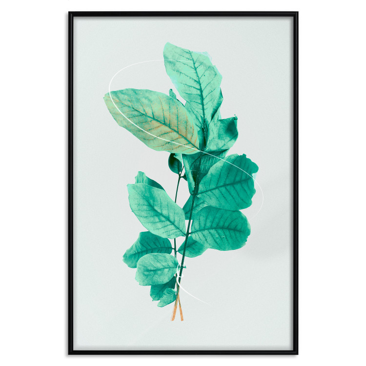 Wall Poster Mint Grace - plant composition with mint leaves on a light background 126543 additionalImage 16