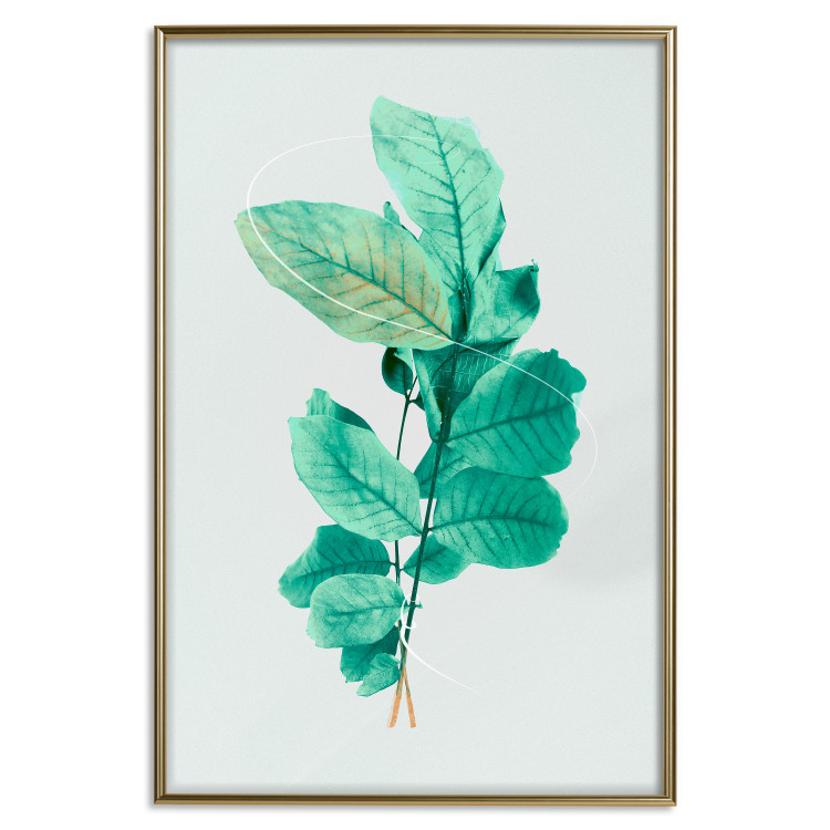 Wall Poster Mint Grace - plant composition with mint leaves on a light background 126543 additionalImage 17