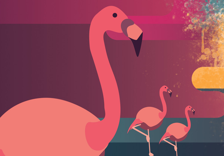 Poster What a Perfect Day - composition with flamingos and English quotes 128843 additionalImage 10