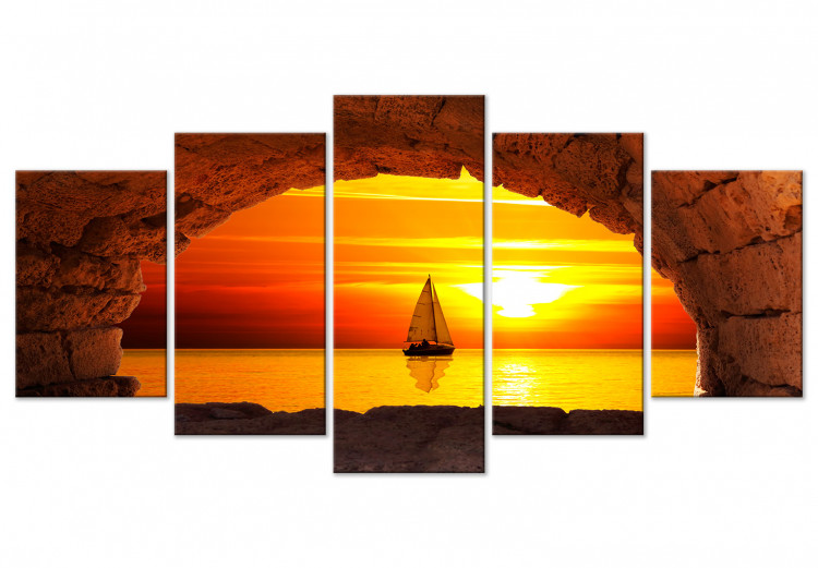 Canvas Art Print At the End of the World (5 Parts) Wide 129143