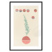 Poster Bluebells - abstraction with green plant and warm-colored circles 129343 additionalThumb 17