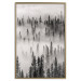 Poster Nesting Site - landscape of a forest with spruce trees covered in thick fog 130243 additionalThumb 15