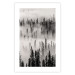 Poster Nesting Site - landscape of a forest with spruce trees covered in thick fog 130243 additionalThumb 16