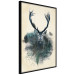 Poster Forest Spirit - abstract dark deer with large antlers on a beige background 130343 additionalThumb 13