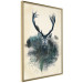 Poster Forest Spirit - abstract dark deer with large antlers on a beige background 130343 additionalThumb 14