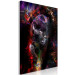 Canvas Art Print Black Jaguar (1-piece) Vertical - abstract colorful animal 131643 additionalThumb 2