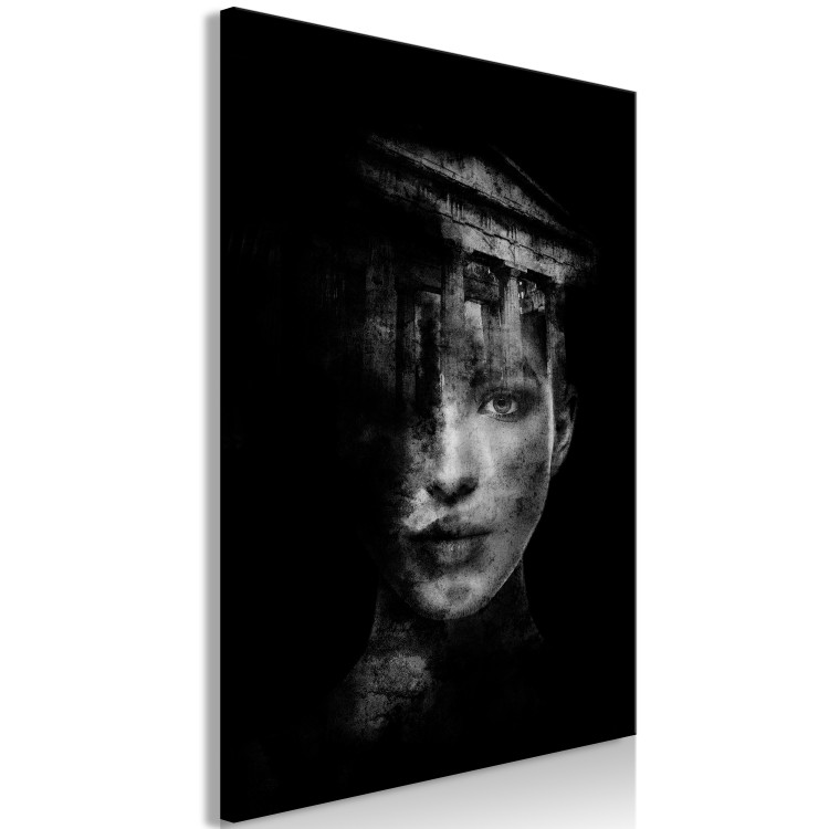 Canvas Print Feminine Architecture (1-piece) Vertical - gray portrait of a woman 131743 additionalImage 2