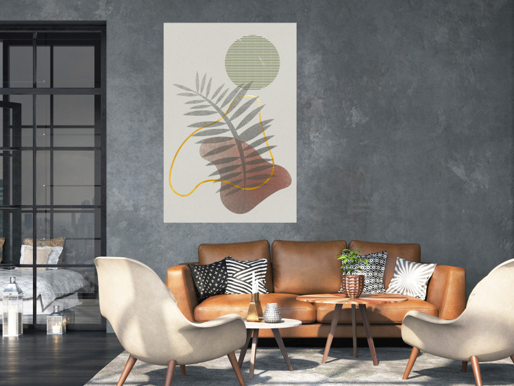 Wall Poster Palm Shadow - plant among various figures in an abstract motif 131843 additionalImage 5