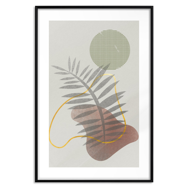 Wall Poster Palm Shadow - plant among various figures in an abstract motif 131843 additionalImage 17