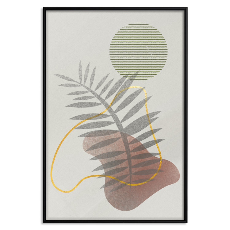 Wall Poster Palm Shadow - plant among various figures in an abstract motif 131843 additionalImage 16
