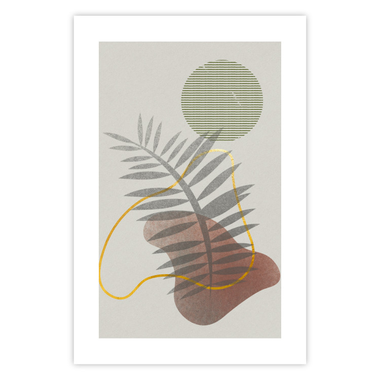 Wall Poster Palm Shadow - plant among various figures in an abstract motif 131843 additionalImage 25