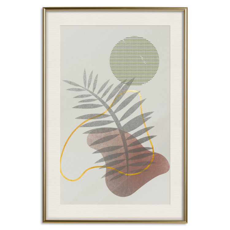Wall Poster Palm Shadow - plant among various figures in an abstract motif 131843 additionalImage 20