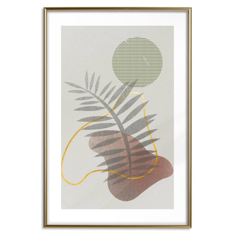 Wall Poster Palm Shadow - plant among various figures in an abstract motif 131843 additionalImage 16