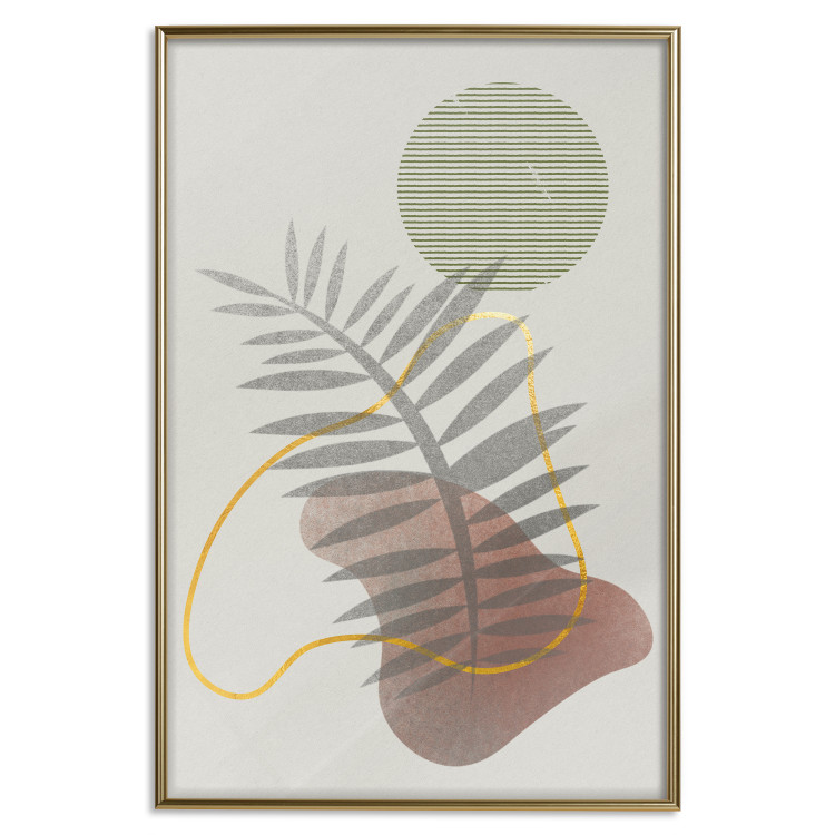 Wall Poster Palm Shadow - plant among various figures in an abstract motif 131843 additionalImage 17