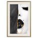 Poster Angel's Gaze - abstract black-and-white woman and black feathers 131943 additionalThumb 20