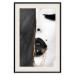Poster Angel's Gaze - abstract black-and-white woman and black feathers 131943 additionalThumb 19