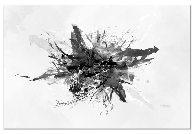 Canvas Art Print Expansion (1-piece) Wide - industrial black and white abstraction 132243