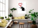 Poster Love Rat - rat painting a red heart on a white plain wall 132443 additionalThumb 20
