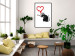 Poster Love Rat - rat painting a red heart on a white plain wall 132443 additionalThumb 5