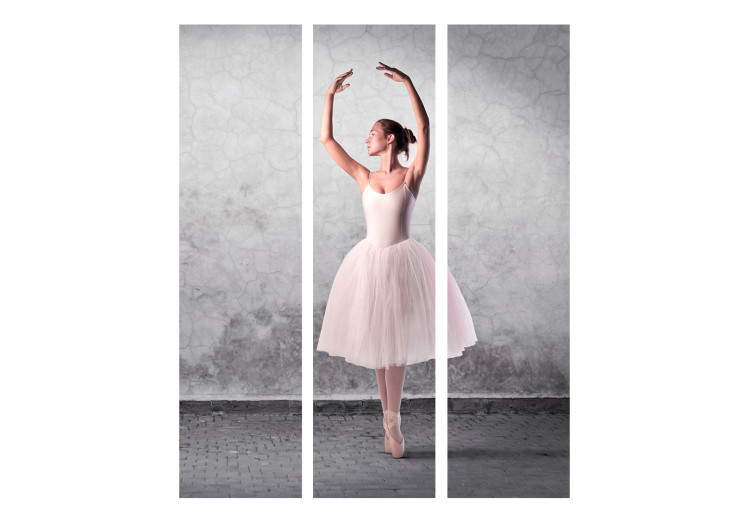 Room Divider Ballerina like Degas Painting (3-piece) - woman against a concrete background 132543 additionalImage 3
