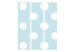 Folding Screen Blue Sweetness (3-piece) - simple composition in white dots 133543 additionalThumb 3