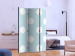 Folding Screen Blue Sweetness (3-piece) - simple composition in white dots 133543 additionalThumb 2