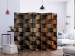 Room Divider Brick Braid II - abstract orange bricks with 3D effect 133643 additionalThumb 2