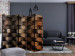 Room Divider Brick Braid II - abstract orange bricks with 3D effect 133643 additionalThumb 4