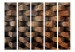 Room Divider Brick Braid II - abstract orange bricks with 3D effect 133643 additionalThumb 3