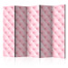 Folding Screen Sweet Foam II - quilted leather texture in light pink 133743