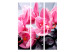 Room Divider Screen Orchid Flowers and Stones - pink lilies and black stones in a zen style 133943 additionalThumb 3