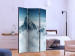 Room Divider Mountain Peak in Clouds (3-piece) - winter landscape of snowy rocks 134143 additionalThumb 2