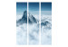 Room Divider Mountain Peak in Clouds (3-piece) - winter landscape of snowy rocks 134143 additionalThumb 3