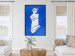 Wall Poster Blue Goddess - sketchy sculpture of a female silhouette on a blue background 134443 additionalThumb 4