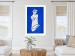 Wall Poster Blue Goddess - sketchy sculpture of a female silhouette on a blue background 134443 additionalThumb 5