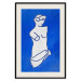 Wall Poster Blue Goddess - sketchy sculpture of a female silhouette on a blue background 134443 additionalThumb 19