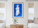 Wall Poster Blue Goddess - sketchy sculpture of a female silhouette on a blue background 134443 additionalThumb 24