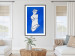 Wall Poster Blue Goddess - sketchy sculpture of a female silhouette on a blue background 134443 additionalThumb 18