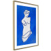 Wall Poster Blue Goddess - sketchy sculpture of a female silhouette on a blue background 134443 additionalThumb 7