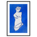 Wall Poster Blue Goddess - sketchy sculpture of a female silhouette on a blue background 134443 additionalThumb 17