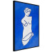 Wall Poster Blue Goddess - sketchy sculpture of a female silhouette on a blue background 134443 additionalThumb 11